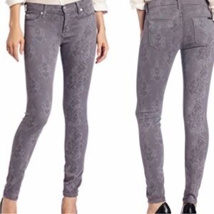 Hudson Animal Print Velvet Snake Jeans